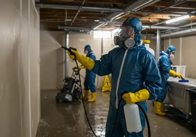 Basement Sanitization and Antimicrobial Treatment process in Paradise Hills, NM